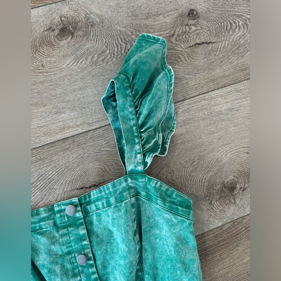 Flying Tomato Green Acid Wash Romper size medium only worn once - Picture 11 of 11